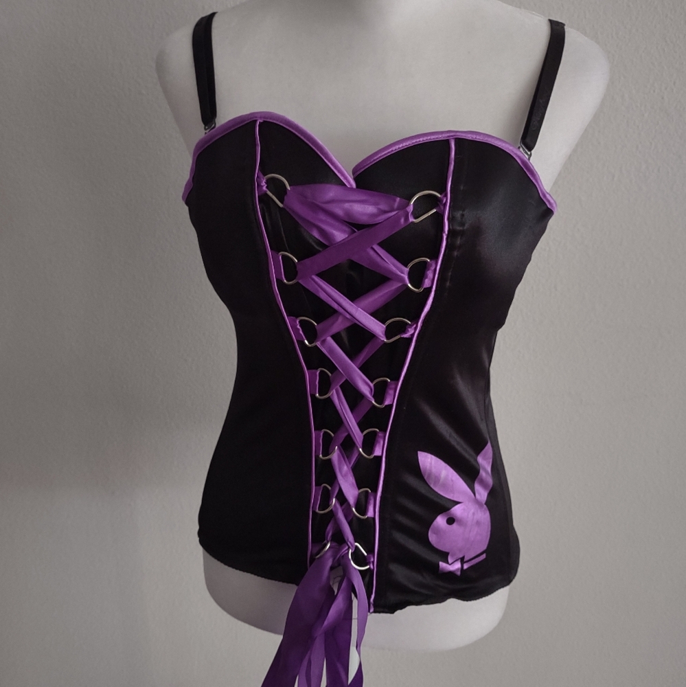 Playboy Intimates lace up corset L